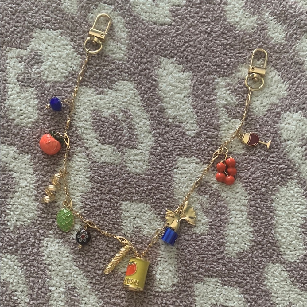Anthropologie Bag Chain with Italian Charms